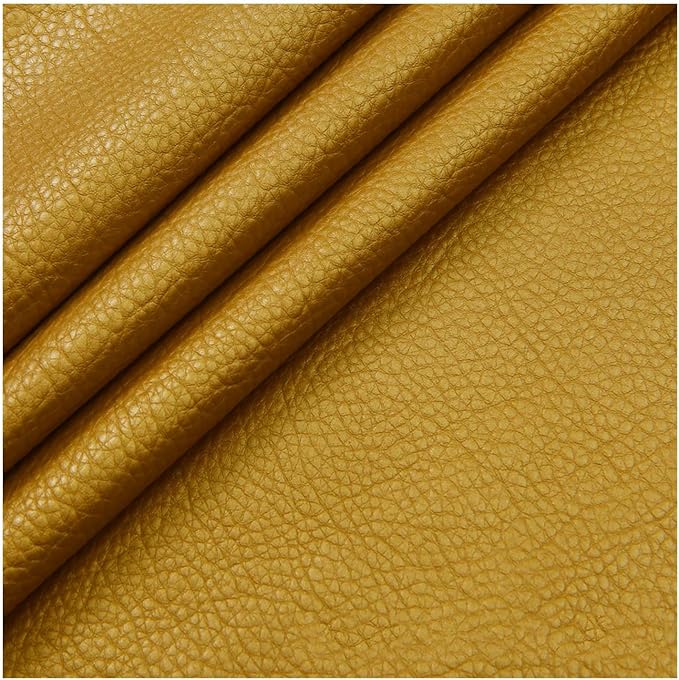 Self Adhesive Leather PU Fabric Leather Repair Patch 100x138cm Multicolor Available Anti Scratch Leather Tape Upholstery Vinyl Sticker for Couch Sofas Furniture Drivers Seat(Golden)