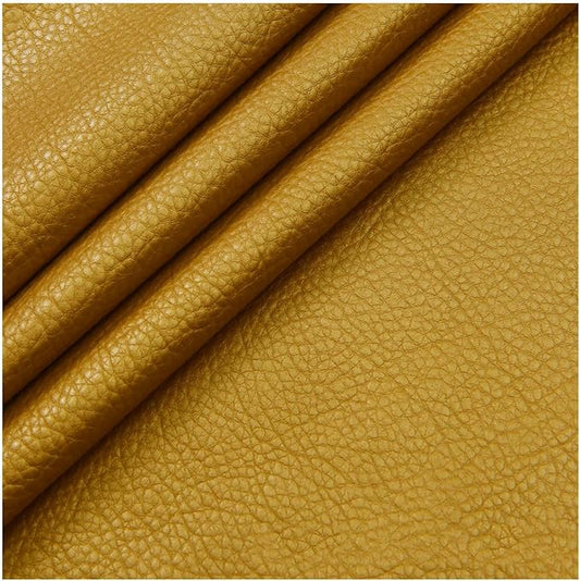 Self Adhesive Leather PU Fabric Leather Repair Patch 100x138cm Multicolor Available Anti Scratch Leather Tape Upholstery Vinyl Sticker for Couch Sofas Furniture Drivers Seat(Golden)