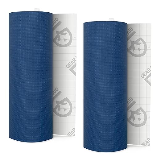 GEAR AID Tenacious Tape 3” x 20” Fabric and Vinyl Gear Repair Tape, Fix Holes and Rips in Puffy Jackets, Rain Gear, Tents, Sleeping Bags and Outdoor Equipment, Blue, 2 Rolls