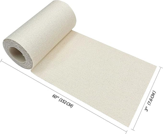 KING MOUNTAIN Linen Fabric Iron-on Repair Patch, Inside&Outside Fabric Repair Patch, 3"x60" with Backing Glue Linen Repair Decorative Patch kit (Off-White)