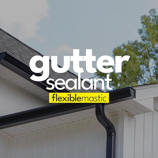 Roof Sealant - Waterproof Sealant for Roof Shingles, Gutters, RV Roofs & Asphalt - Black Bitumen Cartridge (10.5 fl oz / 310 ml)