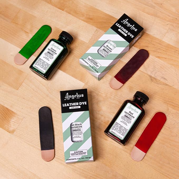 Angelus Leather Dye - Flexible Leather Dye for Shoes, Boots, Bags, Crafts, Furniture, & More 3oz, Dauber Included (Jade)