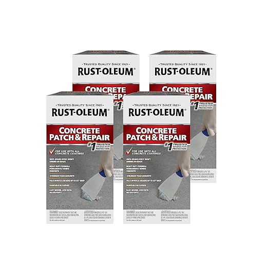 Rust-Oleum 301012-4PK Concrete Patch & Repair, 24 oz, Gray, 4 Pack