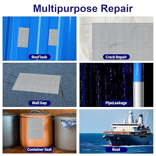 Butyl Sealant Tape Waterproof Aluminum Foil, Joist Tape for Decking 4 Inch, Super Sticky, Repair Roof Leak, Sealing Awning Crack, Patching Deck Flashing, All Weather Permanent 16.4FT Silver