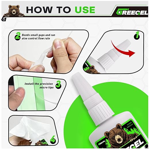 4 Oz Medium Thick Liquid Clear Super Glue + 3g Gel Glue, Cyanoacrylate Adhesive for Woodworking, Ceramic, Rubber, Metal, Glass, Model Making, 3D Printing, Crafts & Repairs
