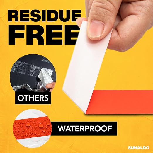 Gaffers Tape Heavy Duty, Easy to Rip, Residue-Free Professional Grade Floor Tape for Electrical Cords, Matte Finish Non Reflective, Weather Resistant (1, Red, 1" x 30 Yards)