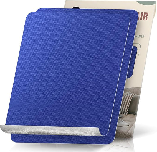 OAZ 2 Pieces 9 x 11 inch Canvas Repair Patches Canvas Fabric Patch Self-Adhesive Fabric Repair Tape Waterproof Outdoor Gear Patch Kit for Boat Cover Awning Sofa Chair Couch Tent Bag (Royal Blue)