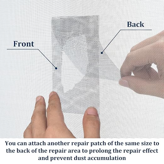 2″ X 30 FT Grey Window Screen Repair Tape, Strong Adhesive Fiberglass Mesh Patch for Window & Door Screen Tears