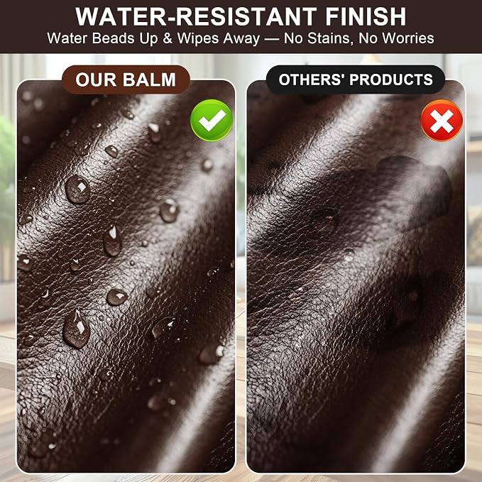 STARTSO WORLD 200Ml Leather Recoloring Balm with 100ML Leather Conditioner, Dark Brown Leather Repair Kit for Furniture, Leather Dye, Leather Scratch Repair, Leather Couch Paint