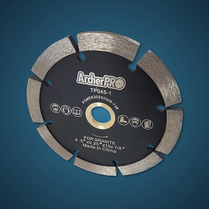 Archer PRO 7" in. Tuck Point Diamond Blade for Mortar Grooving and Removal. Tuck Pointing Mortar Tools for Brick Mortar Repair and Mortar Removal. Granite Cutting and Grout Removal Blade.