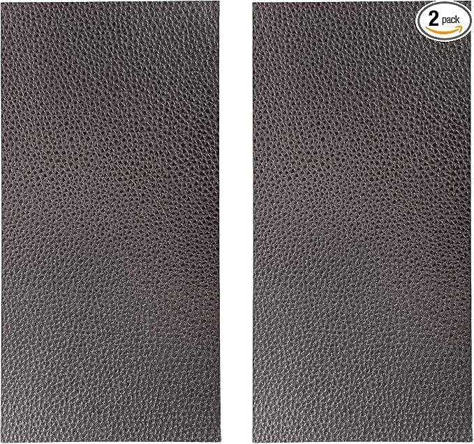2 PCS Leather Repair Patch Tape, 4 x 8 Inch PU Vinyl Repair Patches for Car Upholstery Seat, Waterproof Self Adhesive Leather Tape Repair Kit for Furniture Couches Chairs (Gray)