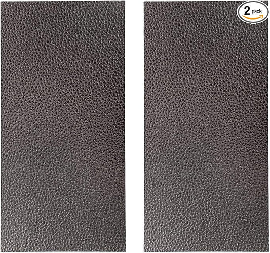 2 PCS Leather Repair Patch Tape, 4 x 8 Inch PU Vinyl Repair Patches for Car Upholstery Seat, Waterproof Self Adhesive Leather Tape Repair Kit for Furniture Couches Chairs (Gray)