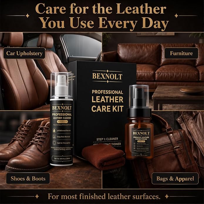 Leather Care Kit, Cleaner and Conditioner with Microfiber Towel