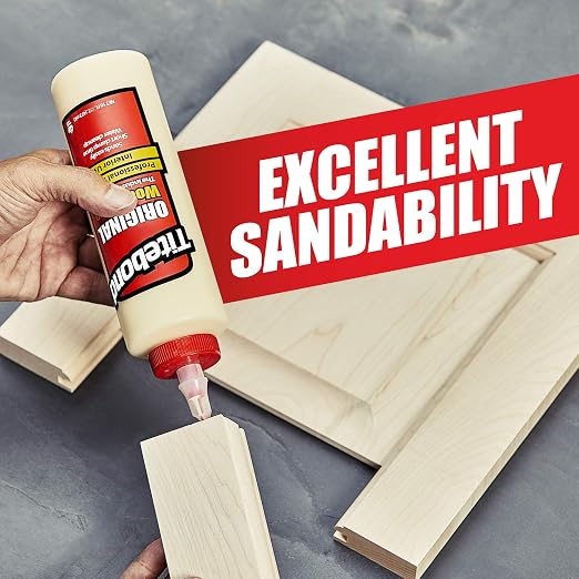 Titebond Original Wood Glue 5062, Industry Standard for Woodworking, Furniture Repair/Assembly, Construction, Home Repair or Modeling, 4 oz (Pack of 2)
