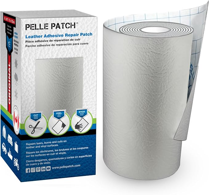 Leather Tape Repair - 25 Colors Available - Original 4x60 - Light Grey