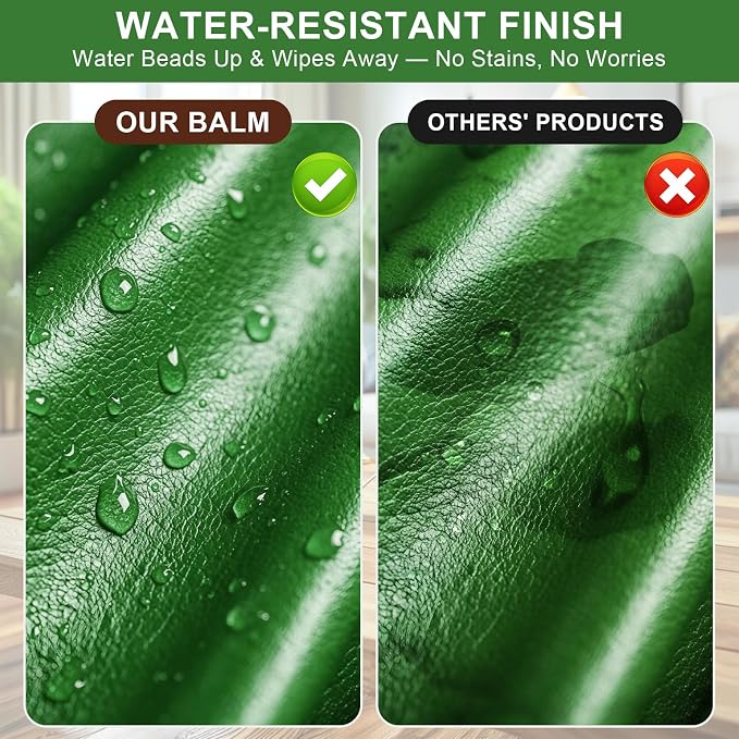 STARTSO WORLD Leather Recoloring Balm, Pine Green Leather Repair Kit for Furniture, Leather Dye, Leather Color Restorer for Couches, Leather Couch Paint | Repair, Restore & Renew Old, Faded Leather