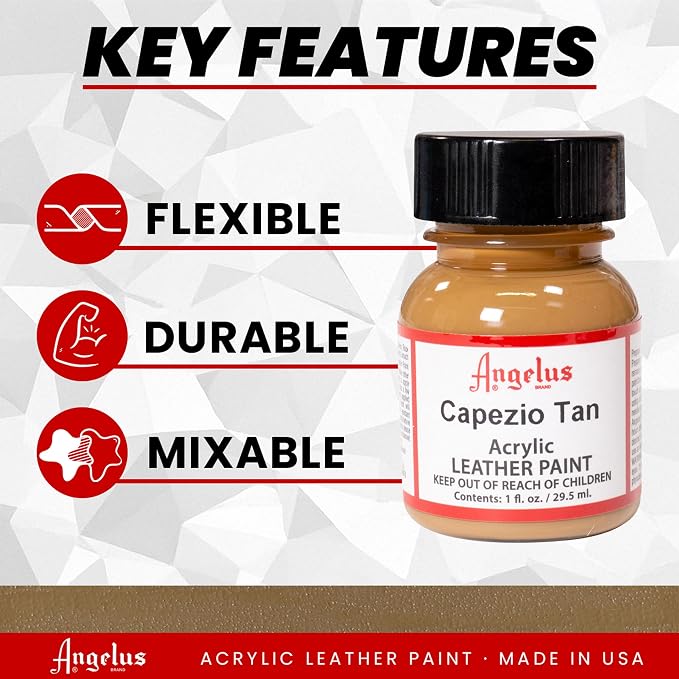 Angelus Acrylic Leather Paint, 1 Fl Oz (Pack of 1), Capezio Tan