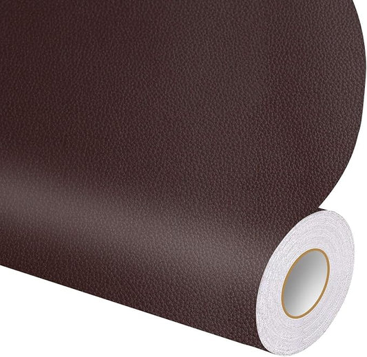 DXBULL Large Leather Repair Patch 17.3x78.7 inch Repair Tape Self-Adhesive for Furniture Sofas Car Seats Chair Couches Handbags Jackets Decorative Home Hotel Wall (Coffee)
