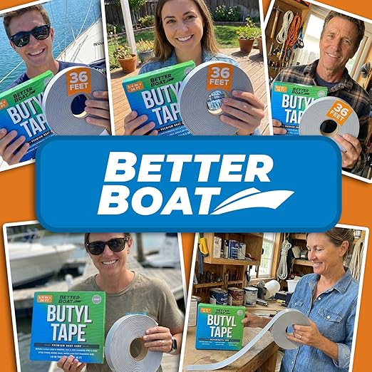 Butyl Tape, RV and Marine Window Seal Kit, Gray Double-Sided Putty Tape, 1/8" x 3/4" x 36 Ft, Waterproof Rubber Caulking for Boat, RV Windows, and Outdoor Sealing