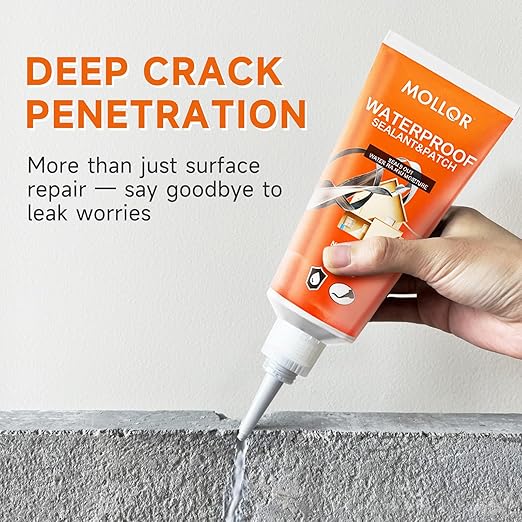 Concrete Crack Filler, Heavy-Duty Cement Crack Filler, Self Leveling Concrete Sealer for Driveway, Walkway, Patio, Waterproof Outdoor Caulking Glue, Gray, 8.8 Floz