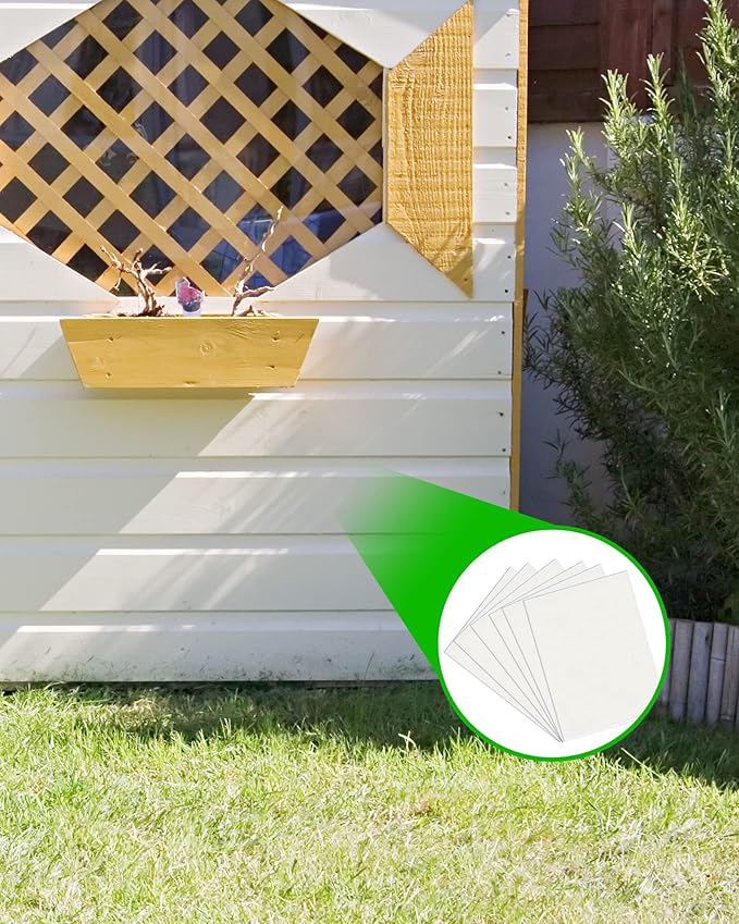 Vinyl Siding Repair Kit, White Durable Self-Adhesive Vinyl Siding Patch Cut to Fit Freestyle Cover Any Cracks, Holes, or Blemishes on PVC Fence Repair Kit(6 Pack)