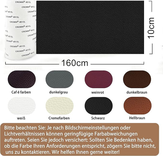 Leather Repair Tape,3.9 x 63 Inches Self Adhesive Leather Repair Patch,Vinyl Repair Kit for Furniture,Couches,Car Seats,Sofas,Office Chairs,Black