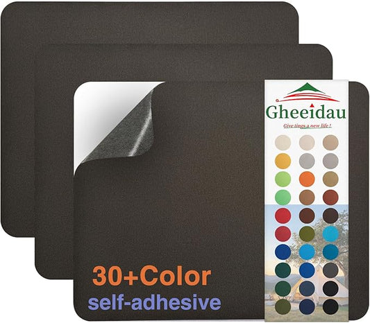 Gheeidau Canvas Repair Patch 9×11 Inch 3Pcs Waterproof Self-Adhesive Fabric Repair Patch for Tents,Boat Cover,Pop Up Canopy,Patio,Bags,Car Seats,Sofas,Furniture Cover(Coffee)