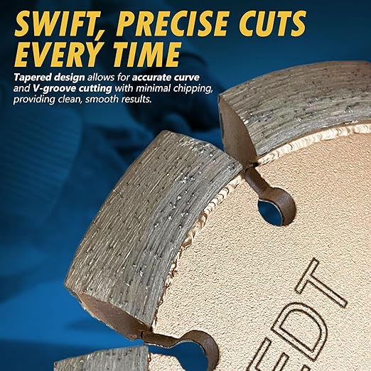 4" Crack Chaser Blade for Cured Concrete, Asphalt Repair or Joint Widen, 0.25" Width, 5/8"-11 Arbor