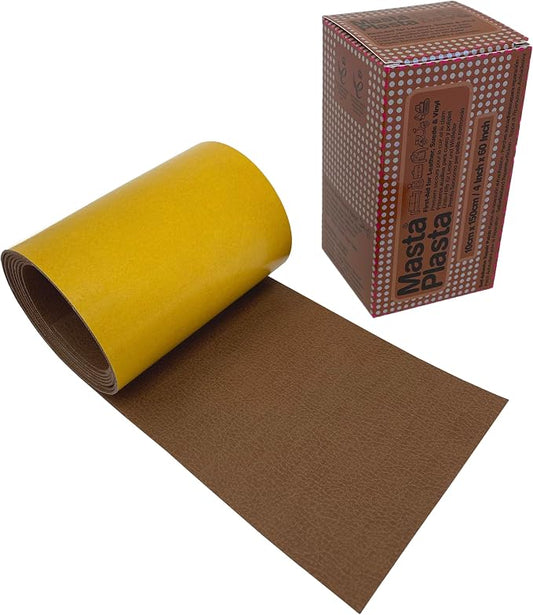 MASTAPLASTA Original Leather Repair Tape - Tan 60" x 4" (150x10cm). Upholstery-Quality. Quick and Easy Leather Repair Patch Self Adhesive for Couch, Leather Patches for Car Seats