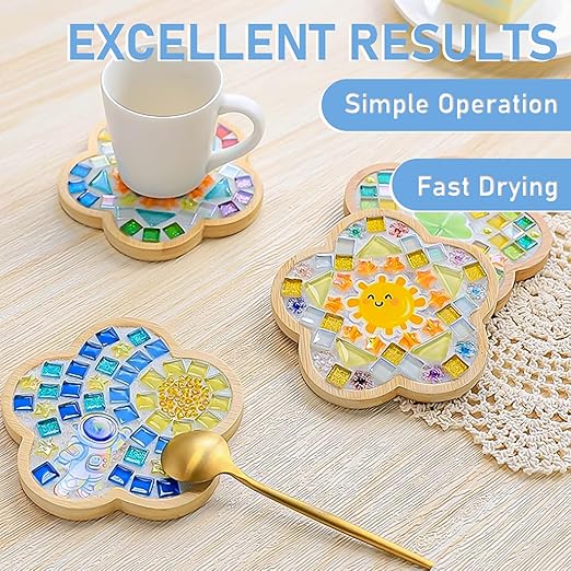Mosaic Crystal Grout, Mosaics Tile Tools, Mosaic Tile Accessories – Essential for Handmade Grouting and Perfect for DIY Craft Projects (Translucent, 8.8oz)