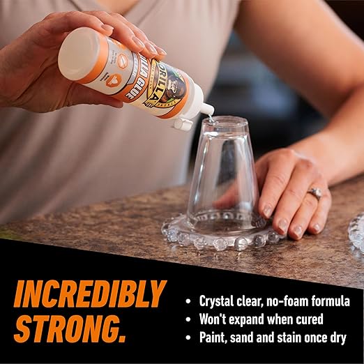 Gorilla Clear Glue, 5.75 Ounce Bottle (Pack of 6) - Crystal Clear, All Purpose, and Water Resistant
