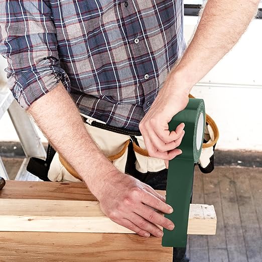 Green Duct Tape Heavy Duty Waterproof, 40 Yards X 2 Inch, 9 Mils Thickness Strong Adhesive Sticky, No Residue, Easy Tear by Hand for Home Repairs Indoor Outdoor Crafts Packing HVAC and Construction