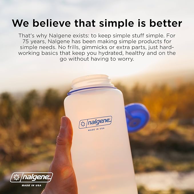 Nalgene Sustain Tritan BPA-Free Water Bottle Made with Material Derived from 50% Plastic Waste (using ISCC certified mass balance), 16 OZ, Wide Mouth, Mocha (Pack of 6)