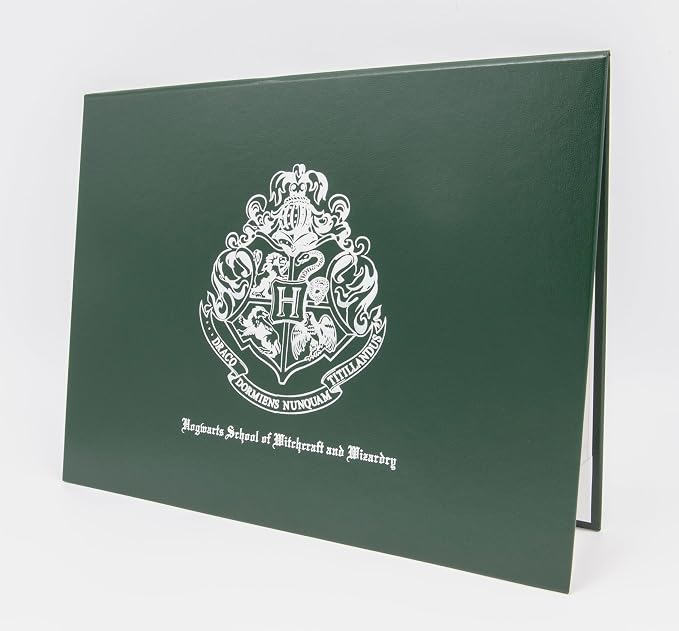 Green Faux Leather Document Cover A4 (8.3x11.7 UK) Size | Tent-Style Opening, Non-Padded with Custom Metallic Foil Printing | Professional Presentation for Awards, Diplomas and Certificates