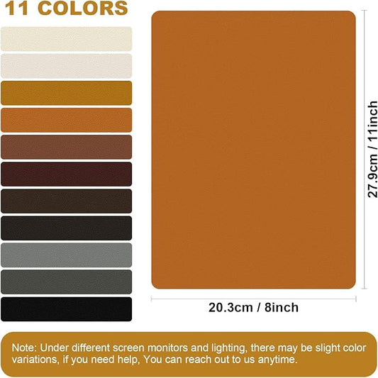 IANZE 2Pcs Leather Repair Patch, Self Adhesive Leather Repair Patch for Car Seats, Couches, Furniture, Sofa, Handbags, Office Chair (Light Tan)