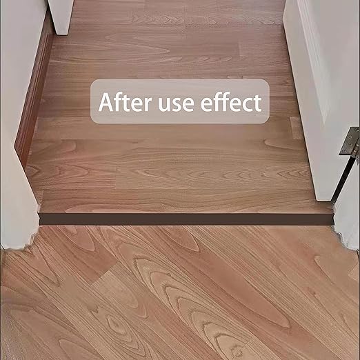 Floor Transition Strip Self-Adhesive Cover Strips Threshold Repair Floor Gap Vinyl Flooring Transitions Laminate Floor Flat Divider Strip Minimalism Oak Wood Grain Design 6.6FT (4cm, Pure Black)