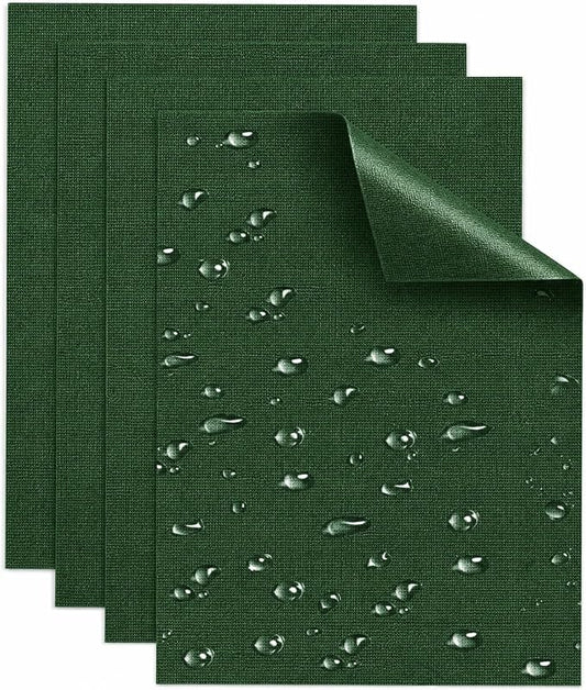 Canvas Repair Patches, Heavy Duty Waterproof Self-Adhesive Fabric Repair Tape for Tent, Sofa, Boat Covers, Chairs, Awning & Camping Outdoor Gear, 7.87"x5.9", ArmyGreen
