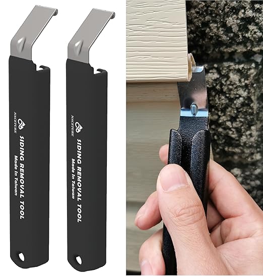 NACETURE Vinyl Siding Removal Tool 2 Pack – 7 Inch Heavy Duty Steel Hand Tool for House Siding Installation and Repair