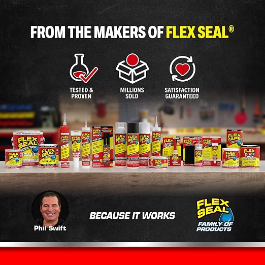 Flex Seal Power Putty, Moldable Waterproof Rubberized Sealant, Instantly Fills Gaps, Cracks, or Holes, Removable Reusable, Works Underwater, Pipes, Marine, Auto, RV, Metal, Plastic, Wood, White 16 oz