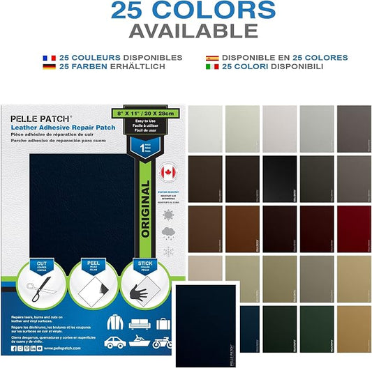 Leather Furniture Repair Kit Dark Brown - 25 Colors Available - Original 8x11 - Dark Blue
