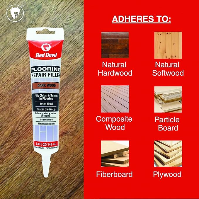 Red Devil 056045 Flooring Repair Filler, 5 oz., Dark Wood, 1 Pack