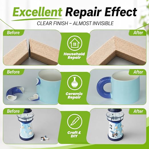 Medium Super Glue Kit, 56.8 Gram (2oz) CA Glue with Anti-Clog Cap & Microtips for Woodworking, 3D Printing, Aquarium, Crafts, Plastic – Instant Cyanoacrylate Adhesive Repair Shoe, Ceramic, Glass
