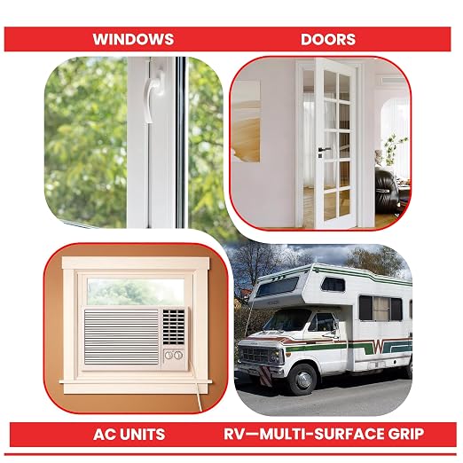 ArmorDillo Transparent Window Weather Sealing Tape, w Free Utility Knife, 3 inch X 240FT (80 YDS) - Clear Weather Stripping Tape, Draft Isolation & Insulation, No Residue, for Windows, Doors, AC & RV