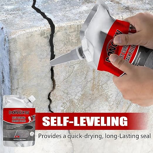 Asphalt Crack Filler and Sealant, 2Packs High Elasticity Concrete Crack Filler, Waterproof Driveway Crack Filler Cement Crack Repair, Flexible Caulking Glue Sealing Horizontal Cracks, Black