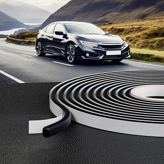 Butyl Sealant Tape 2PCS Butyl Rubber Tape for Installing Car Part, Windows, Doors and Windshield, Black, Waterproof