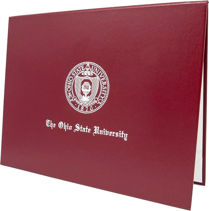 Premium Maroon Faux Leather Document Cover 8x6 Small Size | Tent-Style Opening, Non-Padded, Custom Metallic Foil Printing | Ideal for Diplomas, Awards, Certificates with Professional Finish