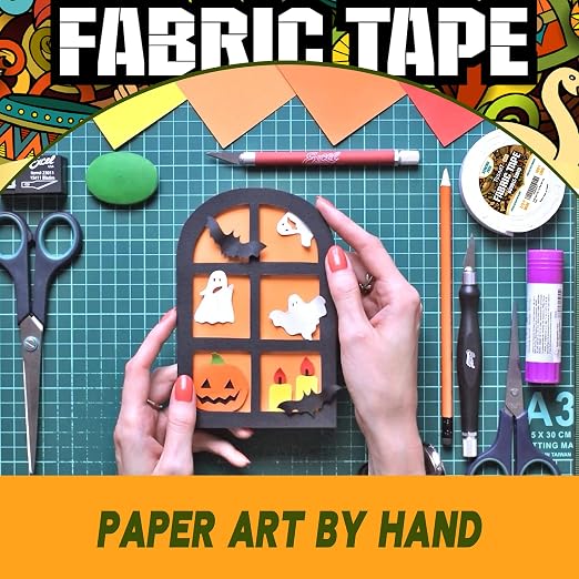 Fabric Tape M15 - Sticky Double-Sided Tape Strong Adhesive Cloth Leather Tape Press-on Tape, No Sewing or Ironing, Gluing, Alterations and Hemming- 2/5inch Wide 180FT Long