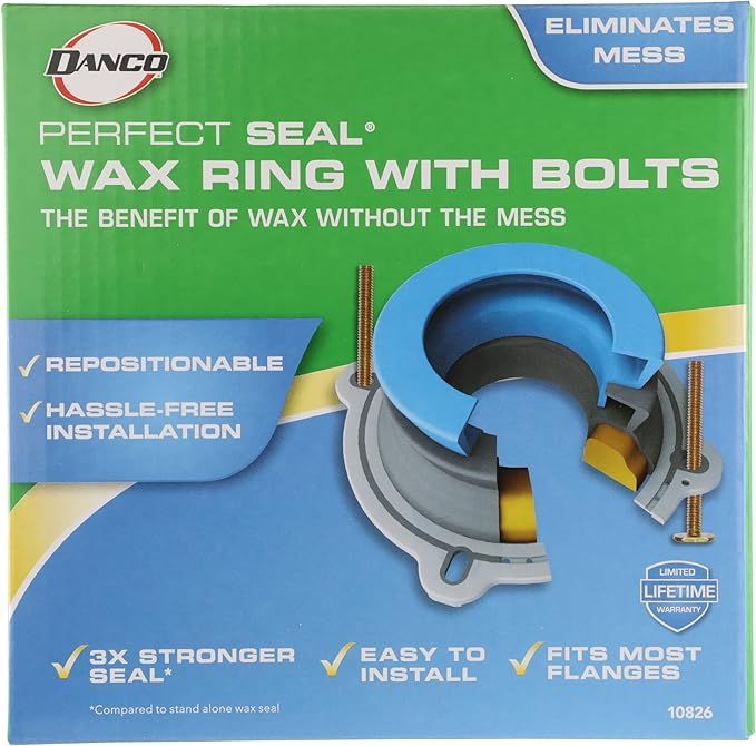 Danco Perfect Seal Toilet Wax Ring with Bolts (10826X)