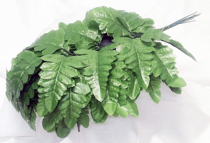 72 Artificial Silk Green Fern Leaf Picks for Floral Arranging, Crafting