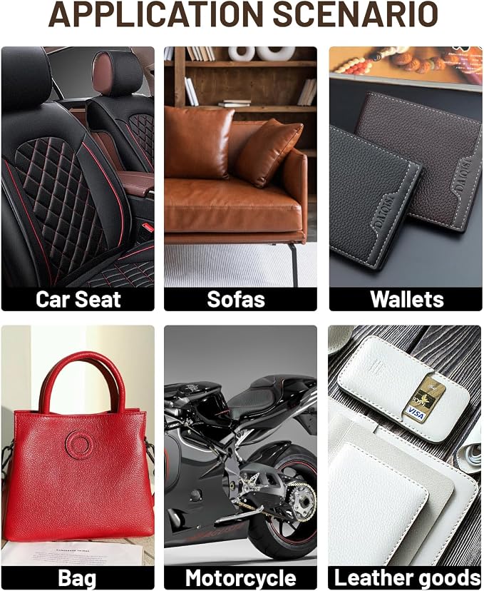 BOUYEER Leather Repair Patch Tape Kit,Self Adhesive Leather Repair for Sofa，Car Seat,Office Chair,Furniture,Jacket,Waterproof Strong Adhesive Vinyl Repair Kit. 17 in x 79 in,Dark Grey